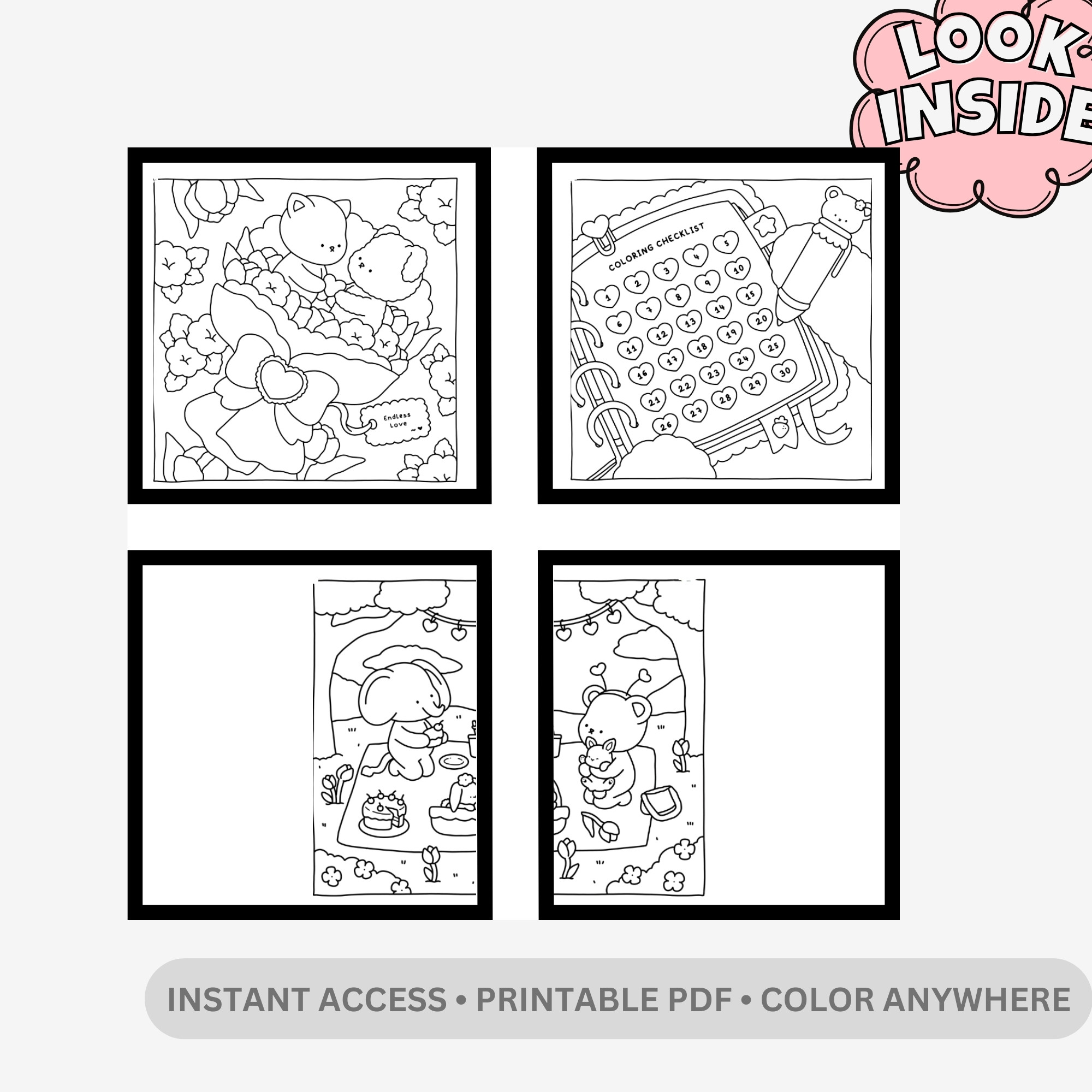 Berrie Coloring Volume 3: Sweet Carousel & Magical Adventures – 33 Pages of Bold & Easy Kawaii Designs - Image 2