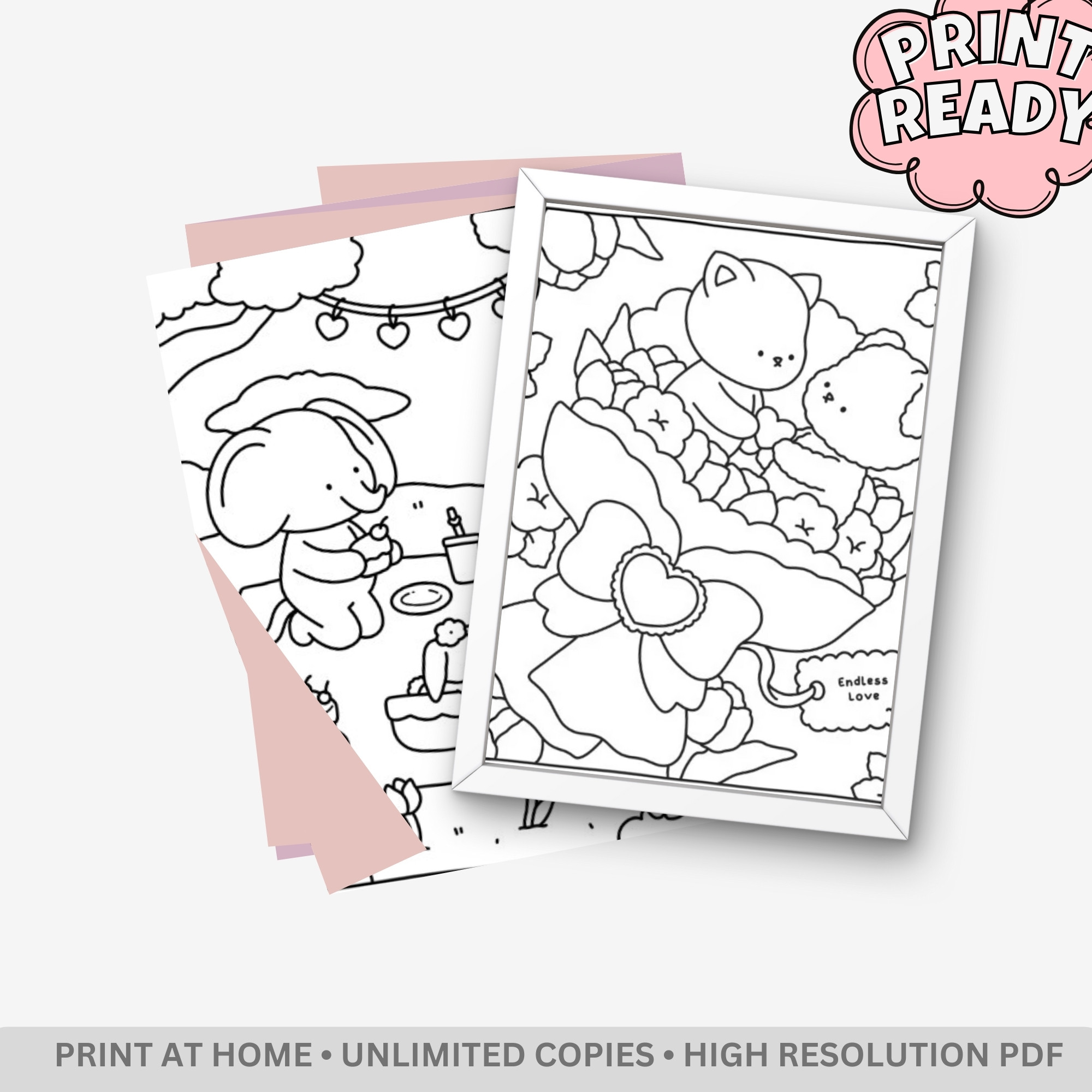 Berrie Coloring Volume 3: Sweet Carousel & Magical Adventures – 33 Pages of Bold & Easy Kawaii Designs - Image 4