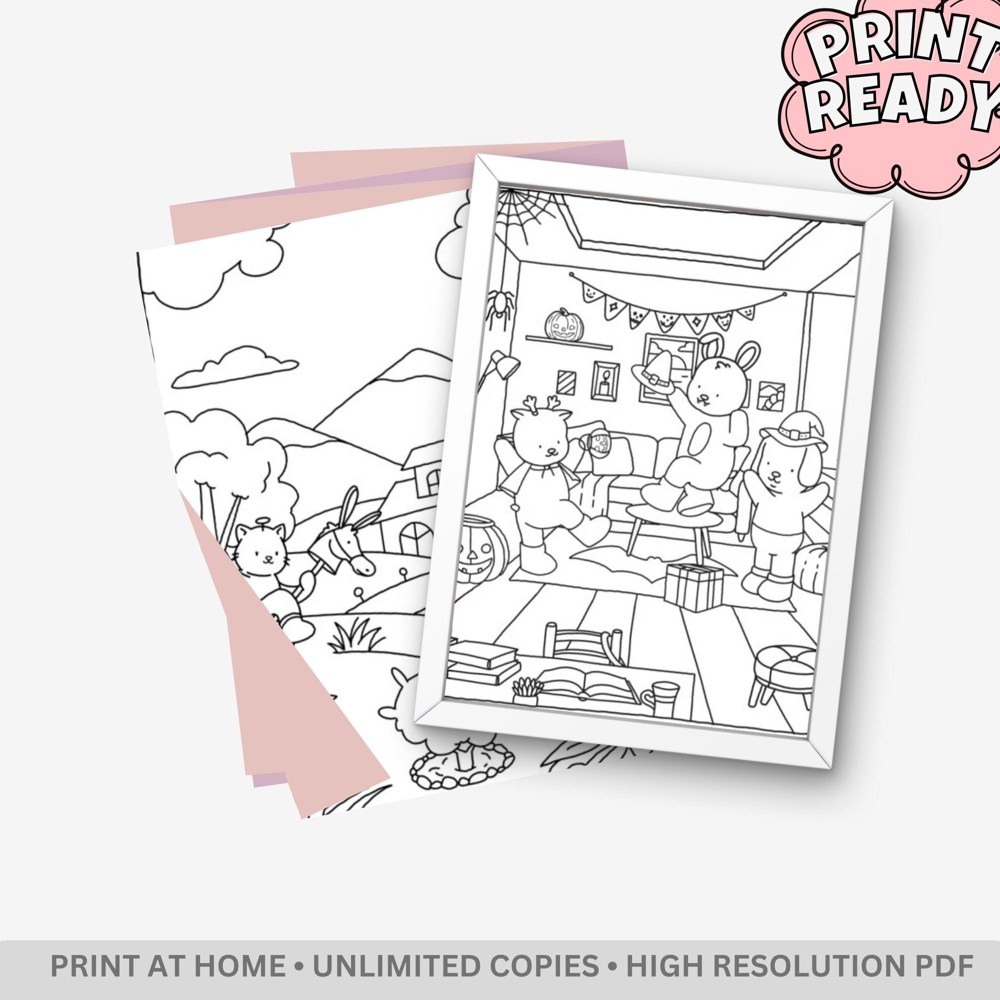 Browmies: A Journey of Calmness – 34 Pages of Bold & Easy Kawaii Coloring Scenes for Total Relaxation - Image 4