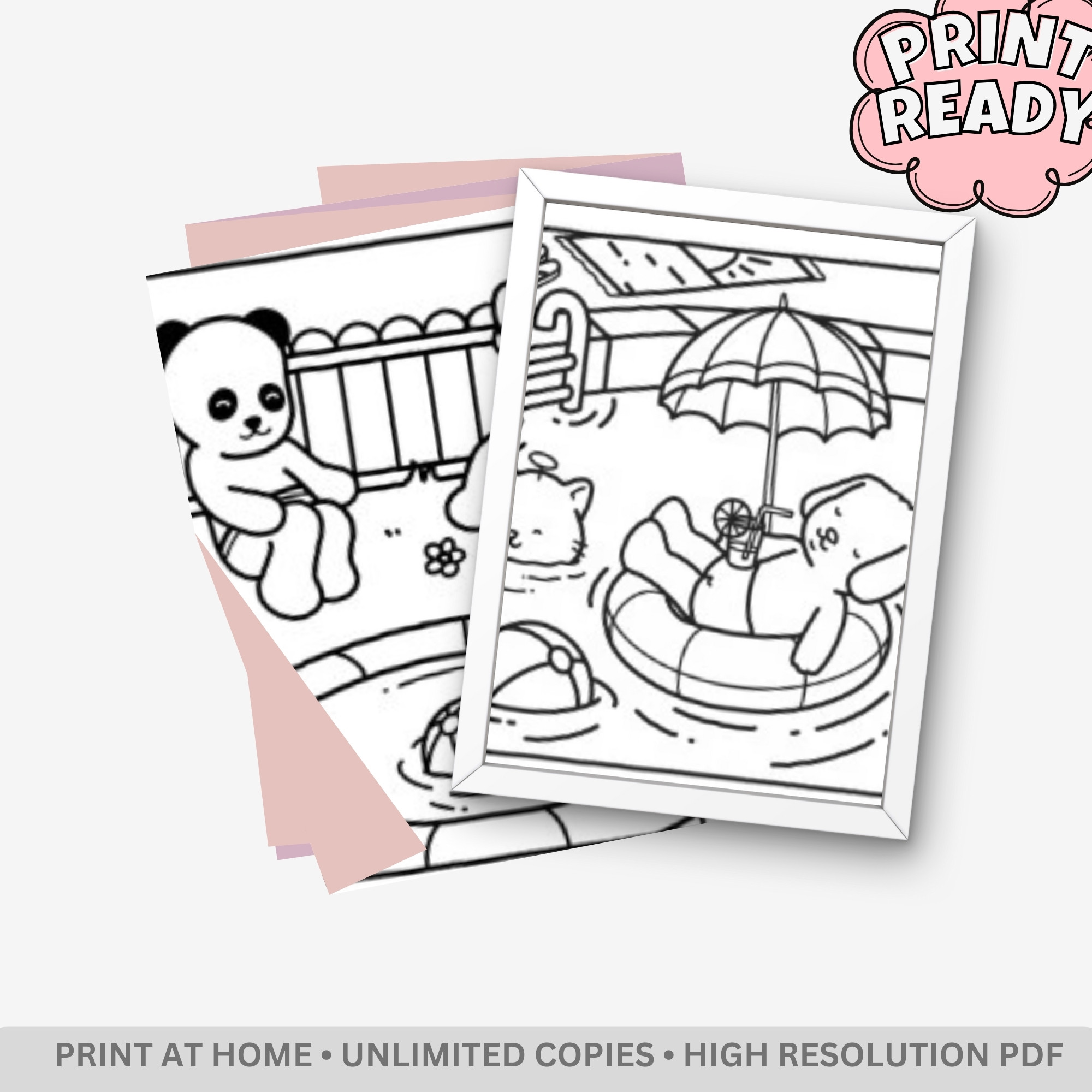 Browmies Sunny Days: Tropical Beach & Summer Fun – 16 Pages (32 Unique Mini Designs) of Bold & Easy Kawaii Vacation Art - Image 4
