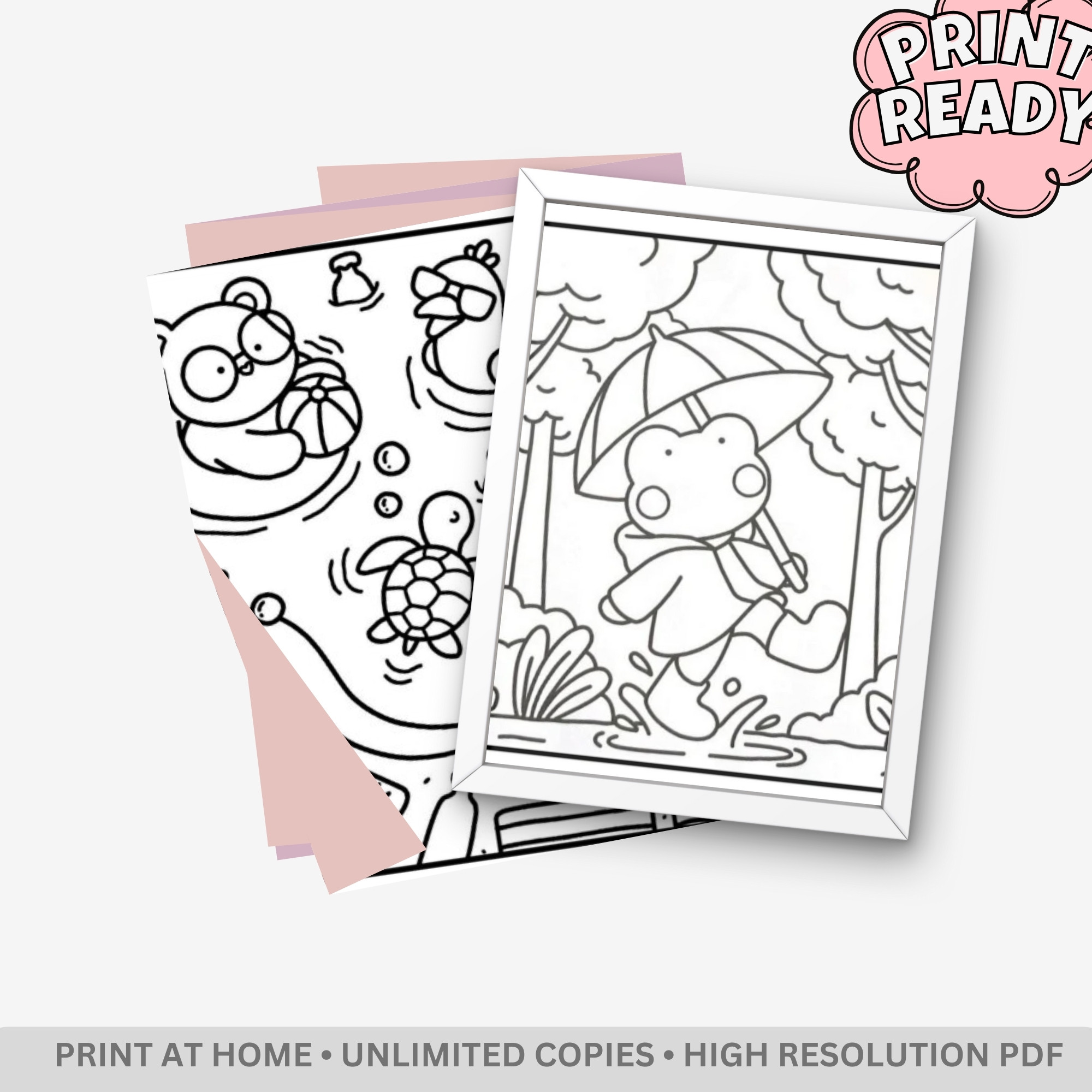 My Fuzzy Buddies: Comfy & Adorable Coloring Book – Bold & Easy Kawaii Designs - Image 4