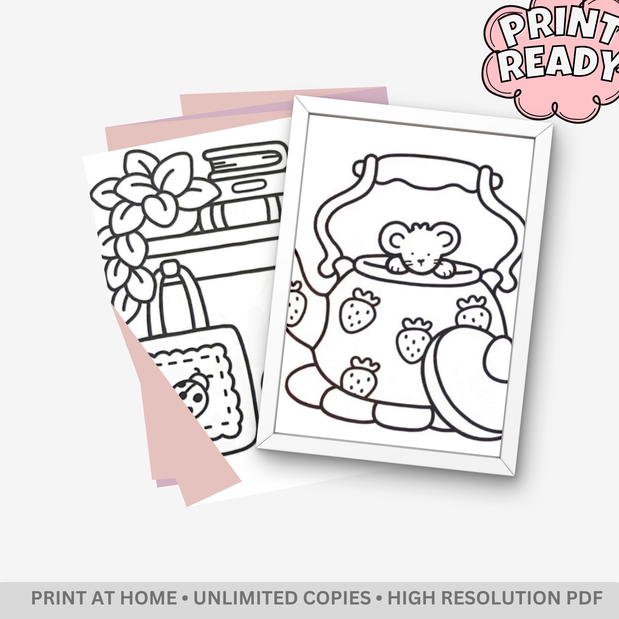 Cozy and Cute: Daily Joy & Tiny Delights – 54 Pages of Jumbo Bold & Easy Kawaii Lifestyle Art - Image 4