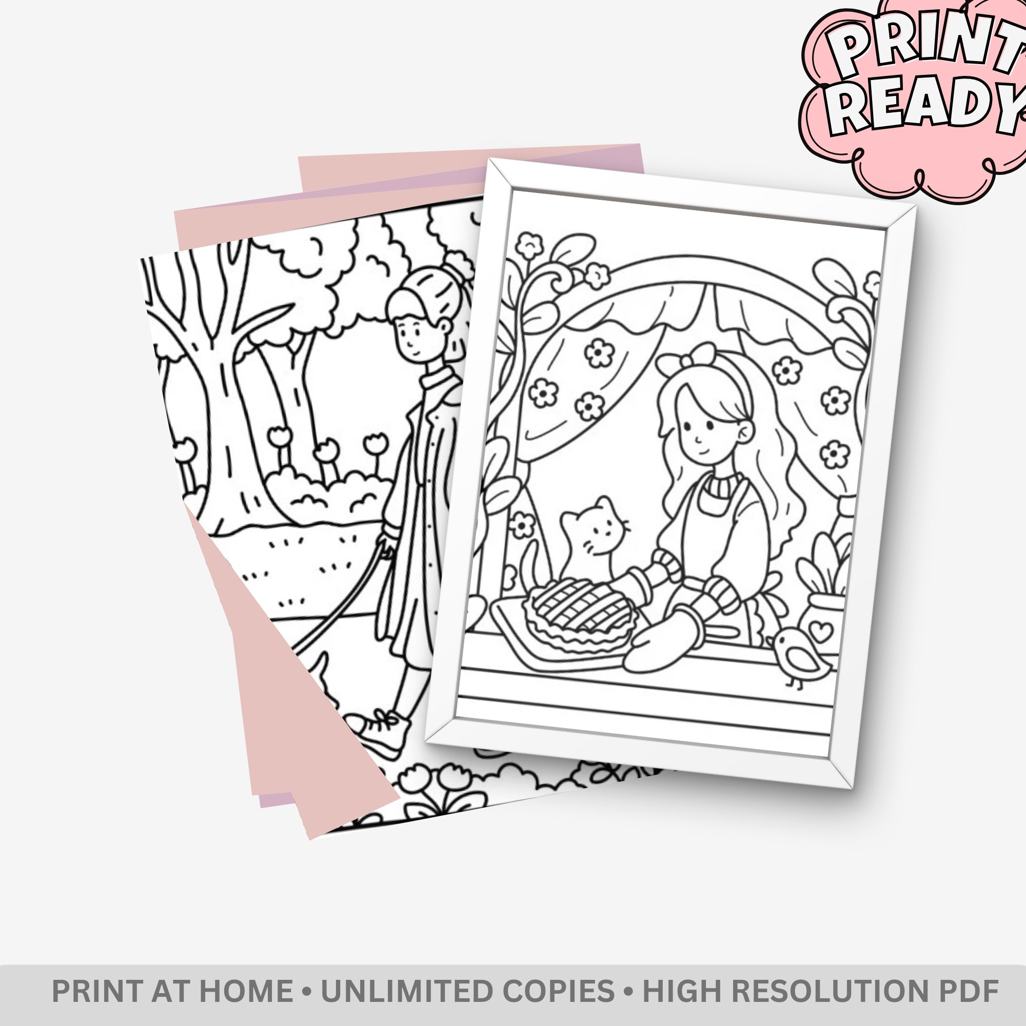Cozy Girl Life: Sweet Moments & Daily Joy – 31 Pages of Bold & Easy Kawaii Lifestyle Art - Image 4
