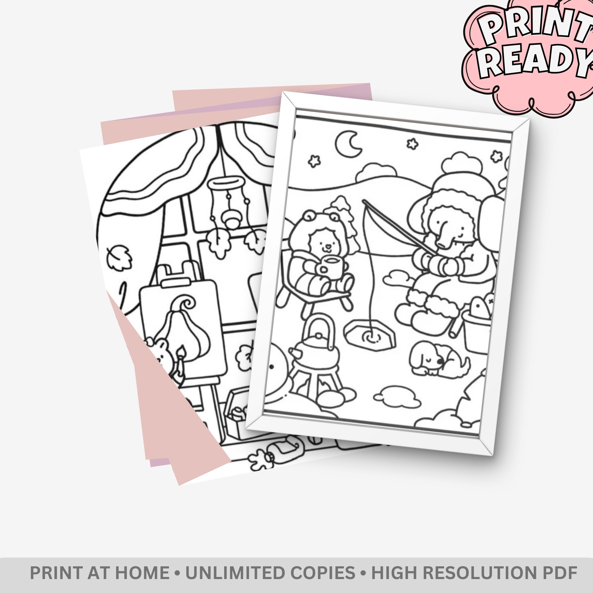Cozy Buddies: Little Flower Adventures – 41 Pages of Bold & Easy Kawaii Animal Friends - Image 4