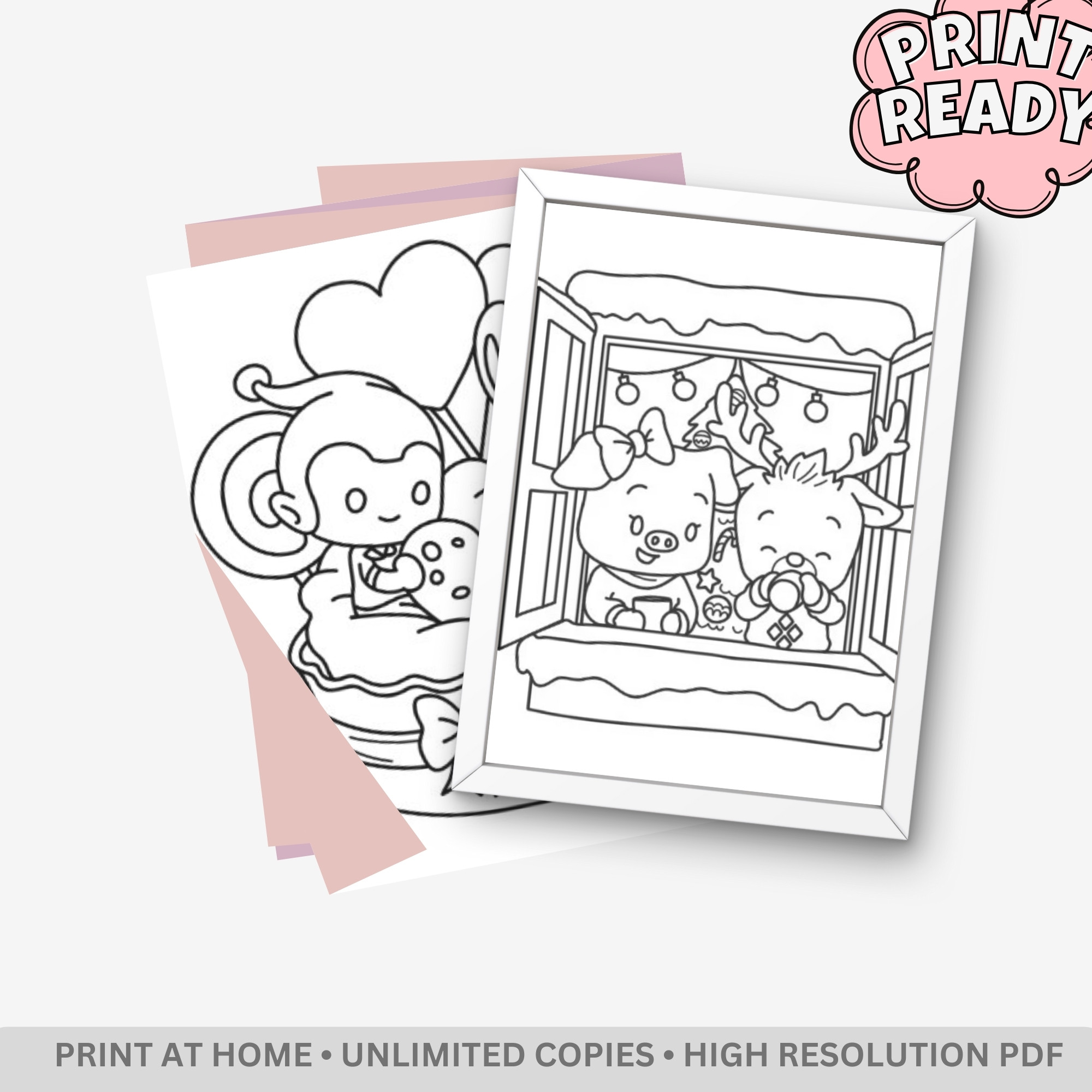 Whimsical Fable Critters: Festive Holidays Coloring Book – Bold & Easy Cozy Designs - Image 4