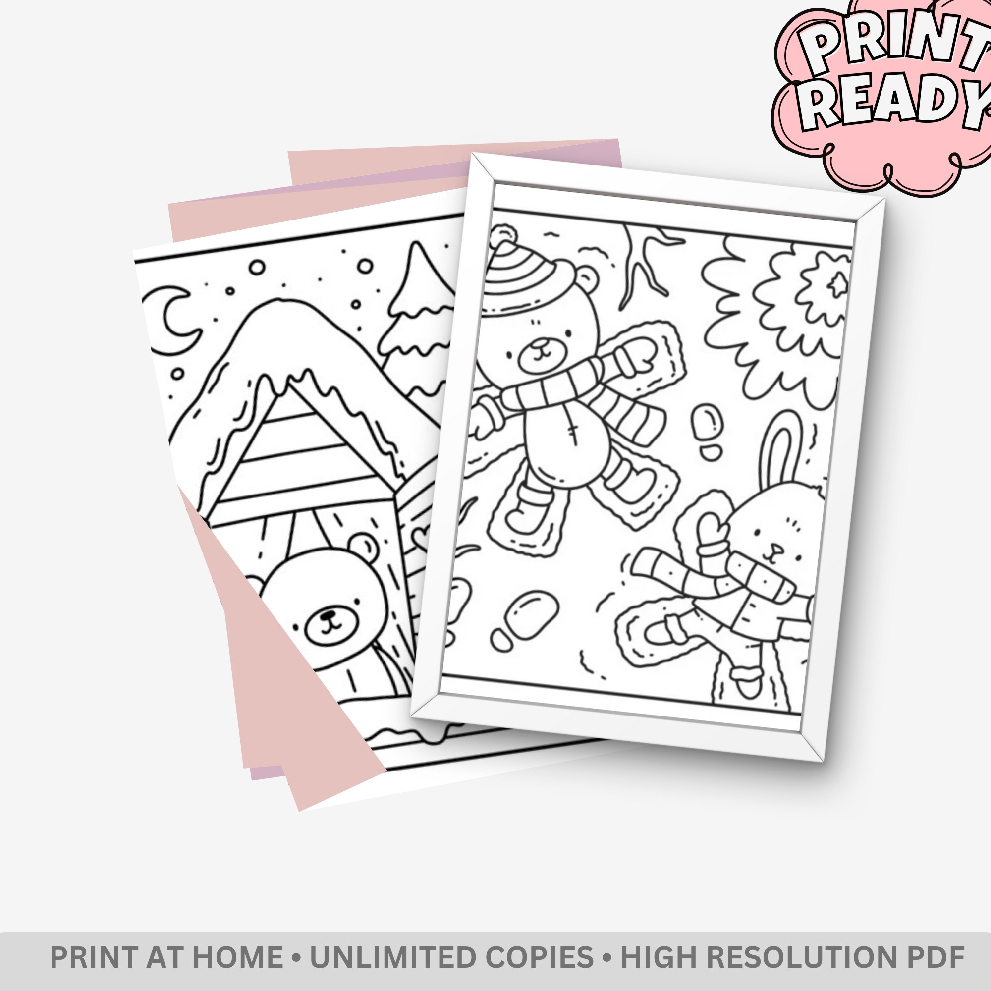 Winter Hygge: Cozy Moments Coloring Book – Bold & Easy Winter Aesthetic - Image 4