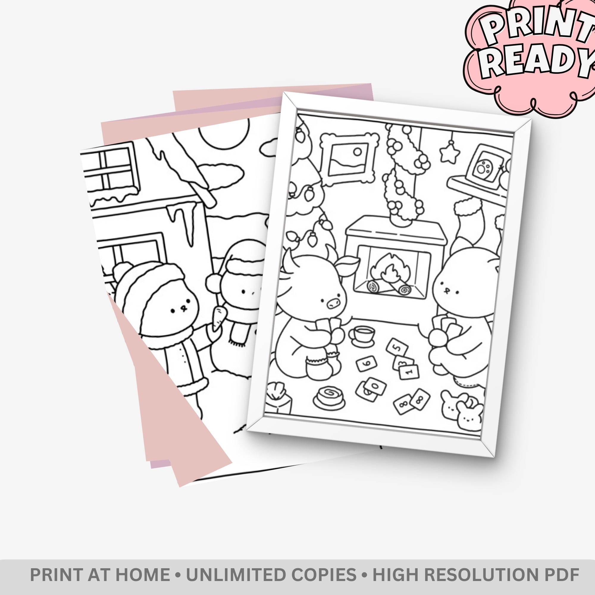 Winter Berries: Aesthetic Nature Coloring Book – Bold & Easy Winter Botanical Designs - Image 4