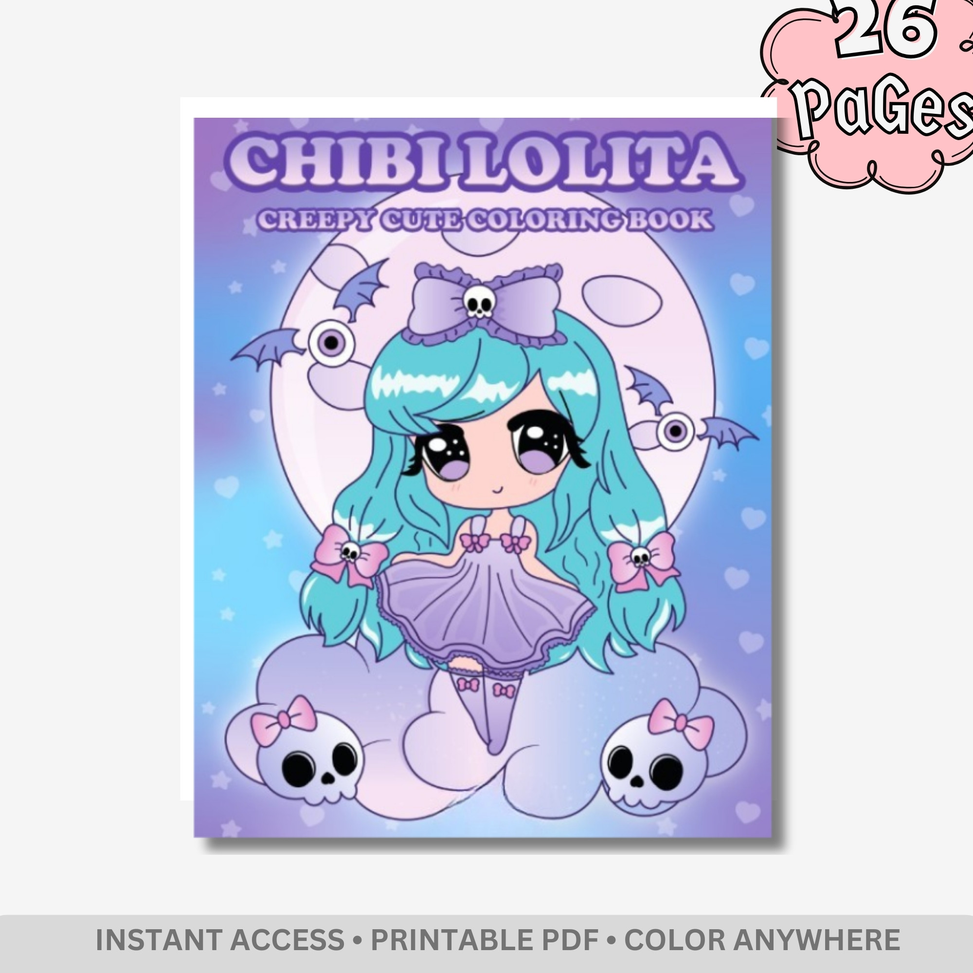 Chibi Lolita: Elegant Fashion & Cute Victorian Vibes – 26 Pages of Bold & Easy Kawaii Doll Designs