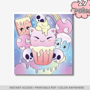 Creepy Cuties: Dark & Cute Aesthetic Coloring Book – 27 Pages of Bold & Easy Spooky Kawaii Creatures