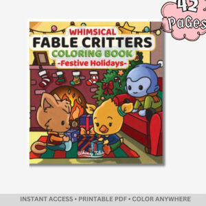 Whimsical Fable Critters: Festive Holidays Coloring Book – Bold & Easy Cozy Designs