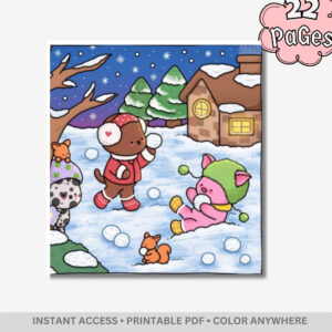 Winter Berries: Aesthetic Nature Coloring Book – Bold & Easy Winter Botanical Designs