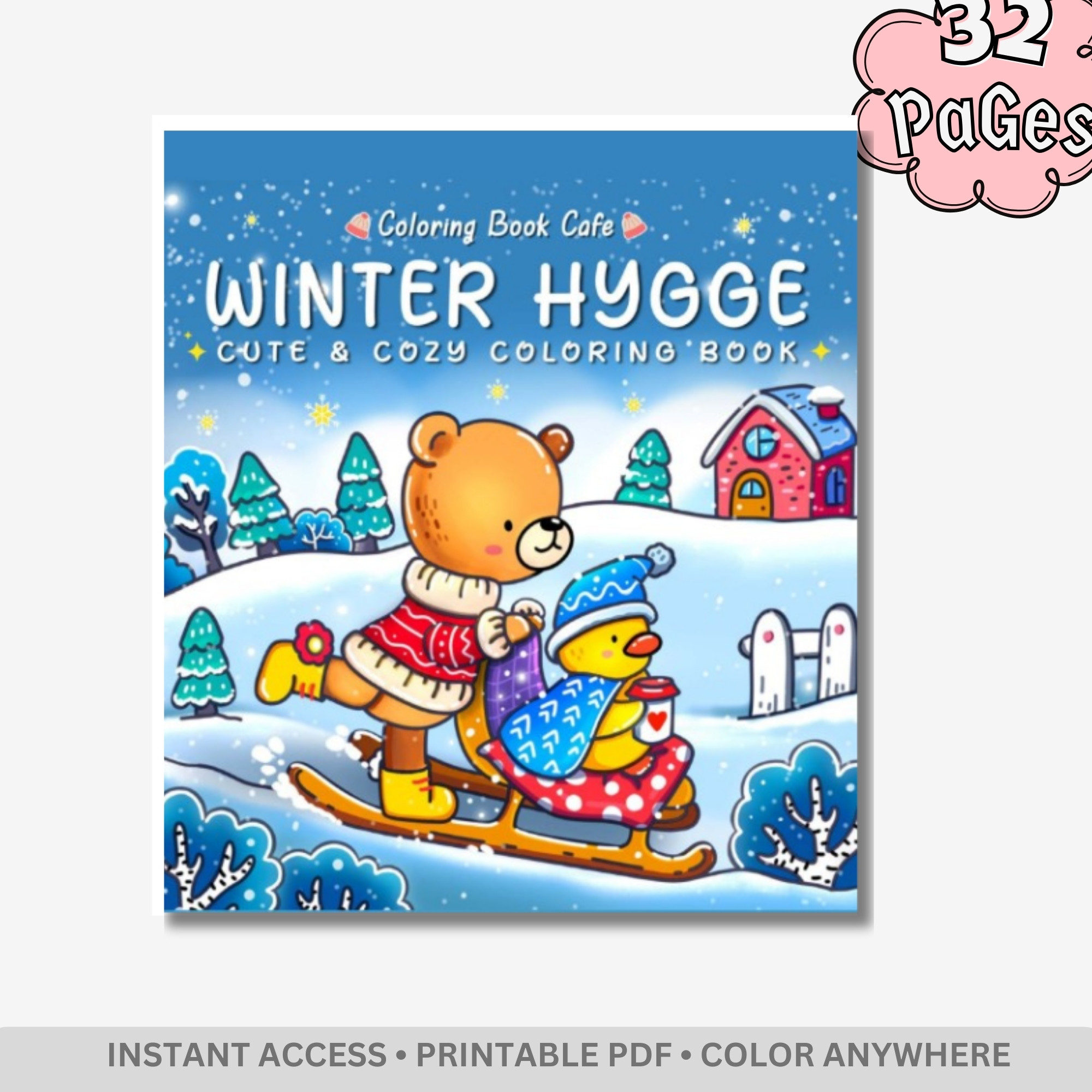 Winter Hygge: Cozy Moments Coloring Book – Bold & Easy Winter Aesthetic