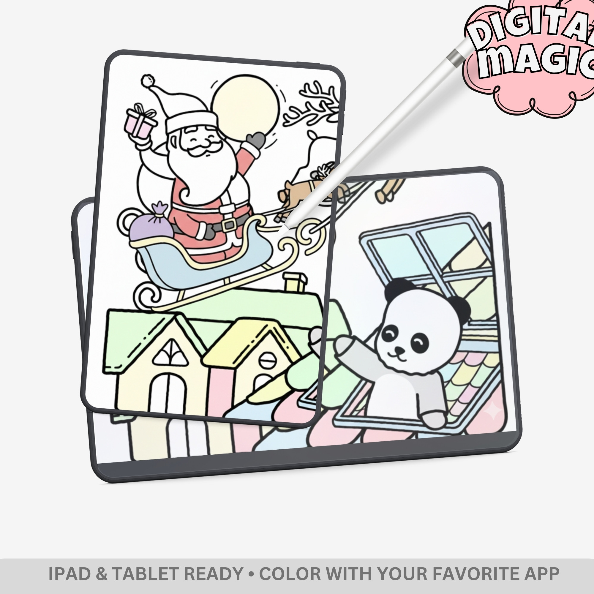 Browmies Cozy Christmas Vibe: Winter Wonderland Coloring Book – 34 Pages of Bold & Easy Kawaii Holiday Scenes - Image 3