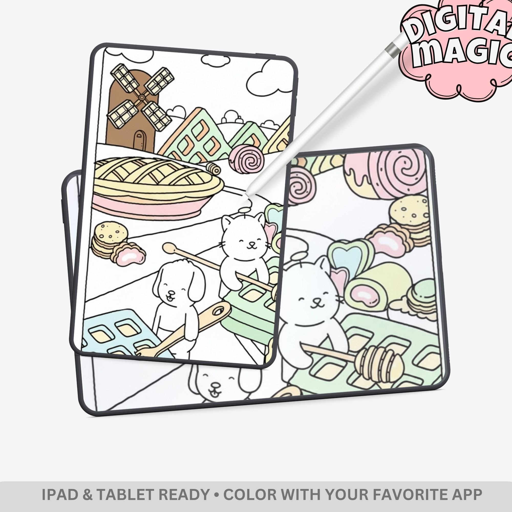 Browmies Dessert Wonderland: Sweet Treats & Candy Dreams – 30 Pages of Bold & Easy Kawaii Dessert Designs - Image 3
