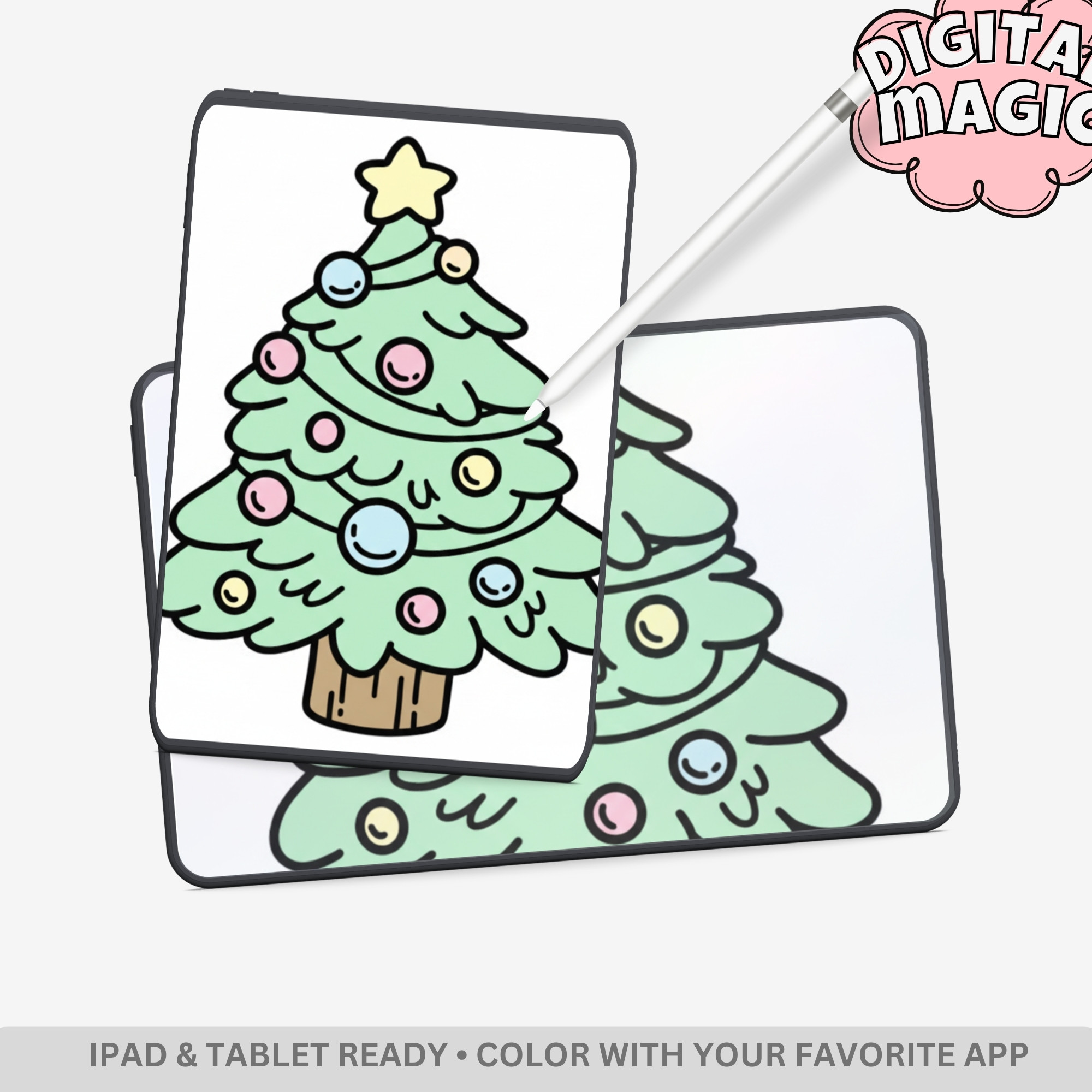 Christmas Bold & Easy - 53 Pages of Jumbo Kawaii Holiday Scenes & Cozy Winter Art - Image 3