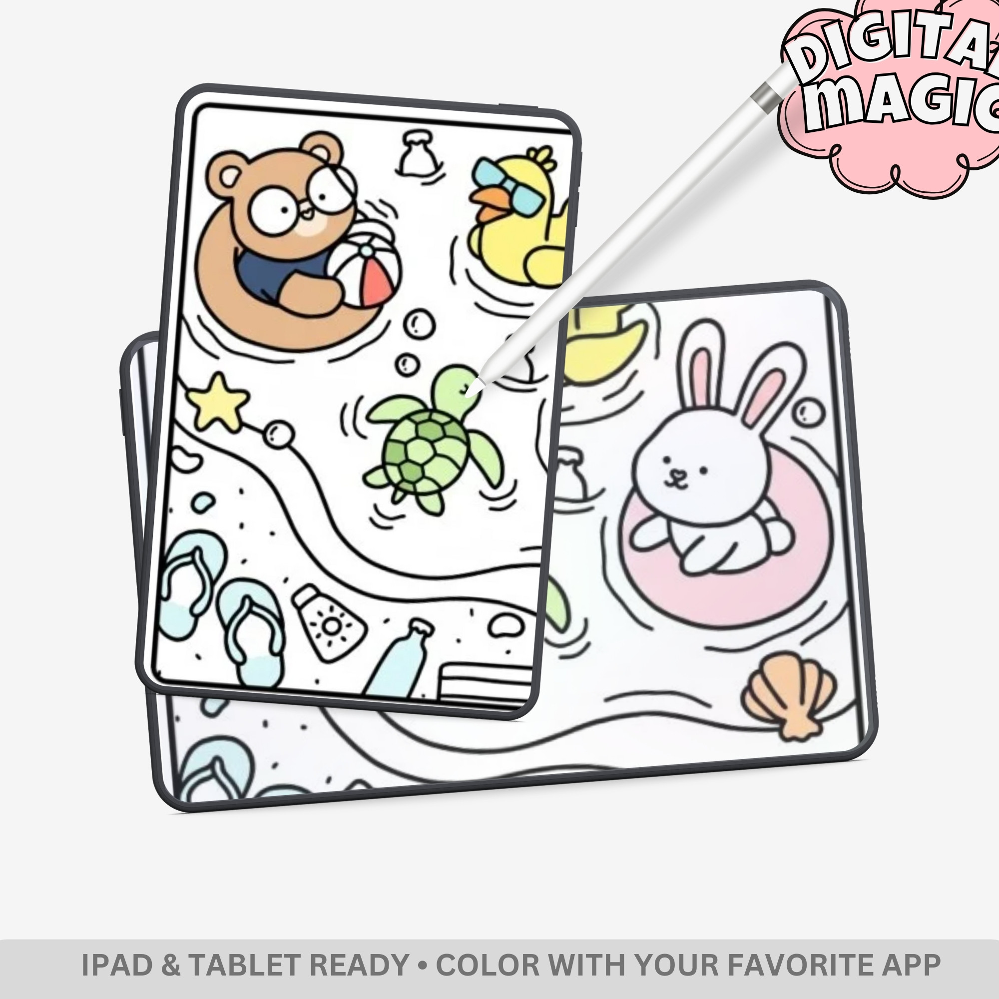 My Fuzzy Buddies: Comfy & Adorable Coloring Book – Bold & Easy Kawaii Designs - Image 3