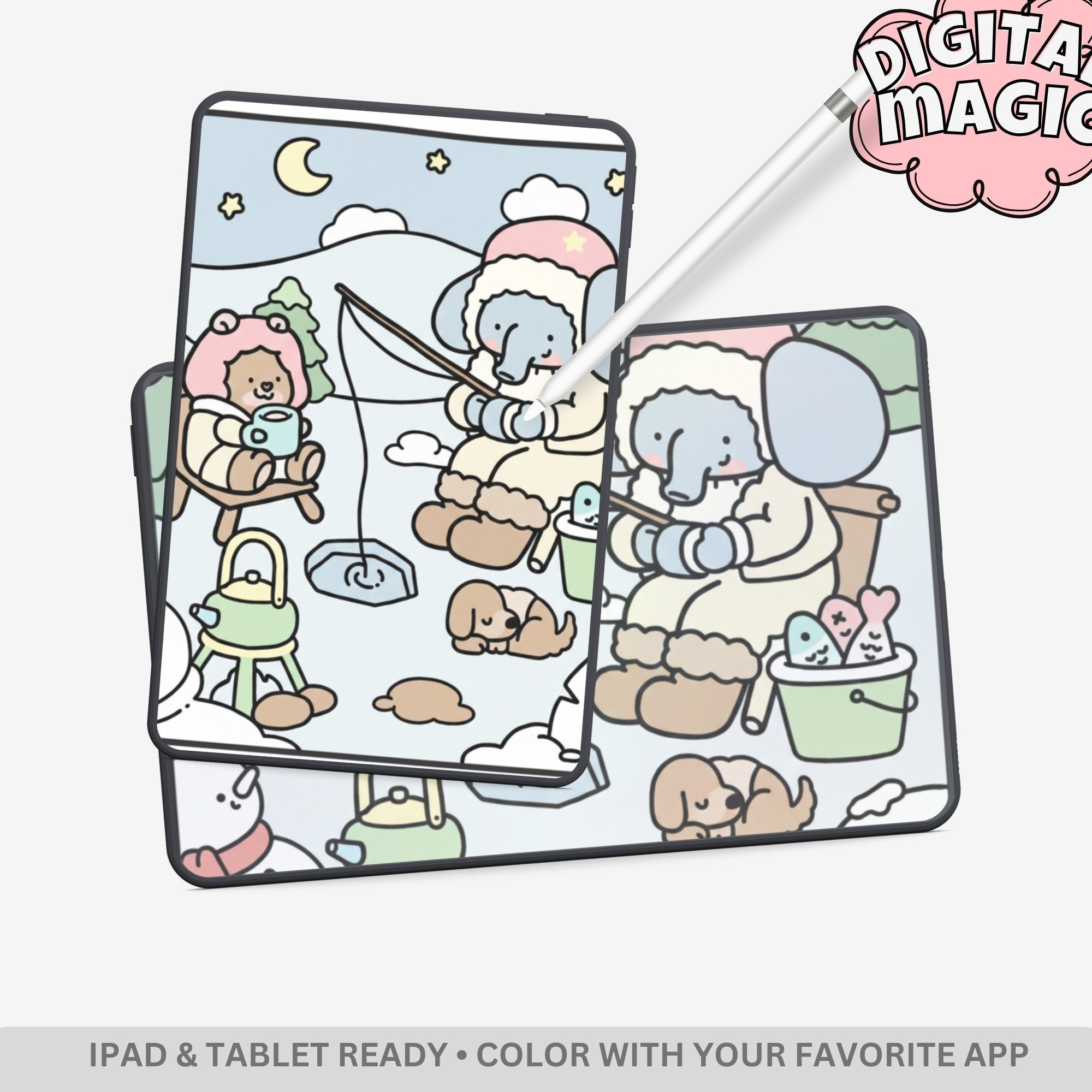 Cozy Buddies: Little Flower Adventures – 41 Pages of Bold & Easy Kawaii Animal Friends - Image 3