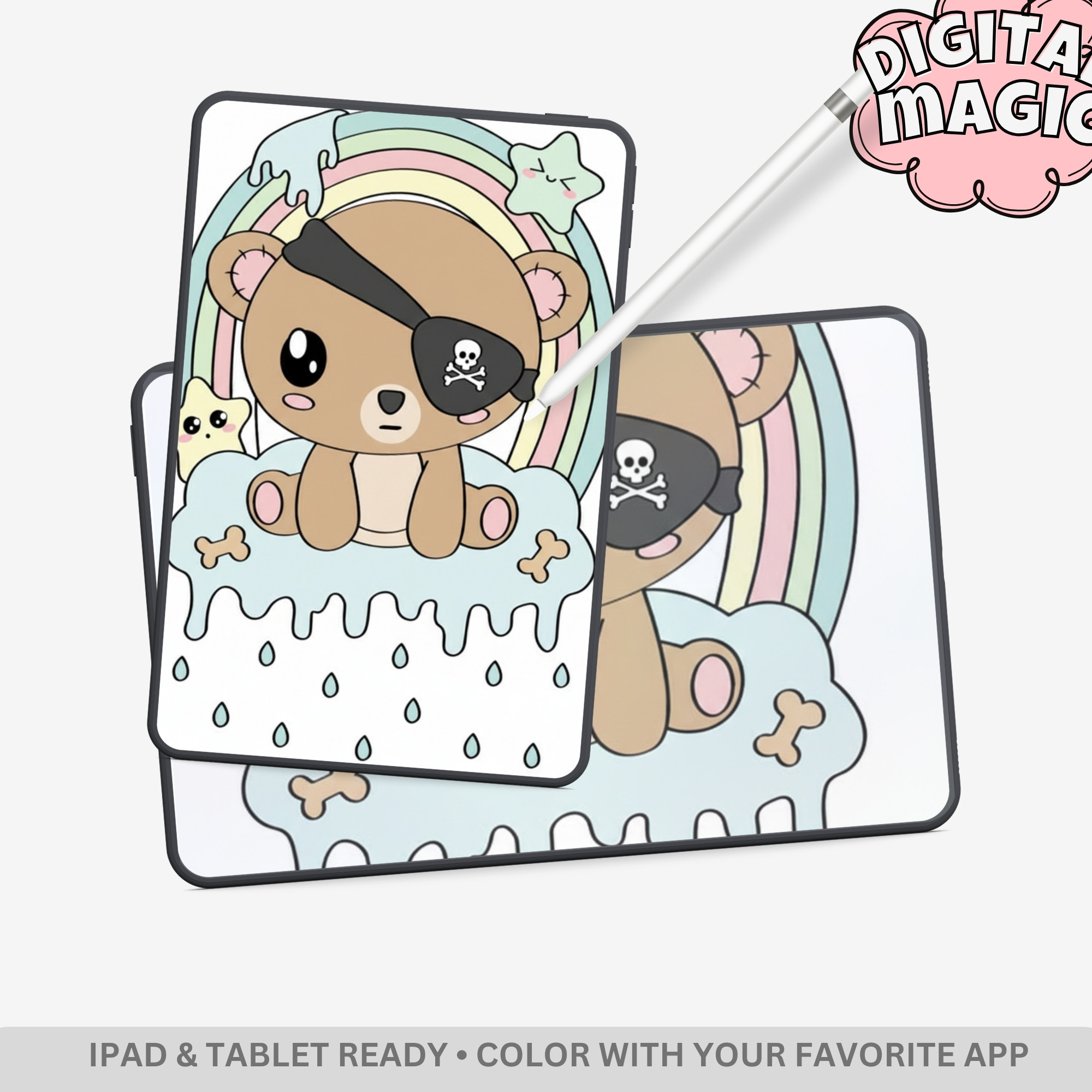 Creepy Cuties: Dark & Cute Aesthetic Coloring Book – 27 Pages of Bold & Easy Spooky Kawaii Creatures - Image 3