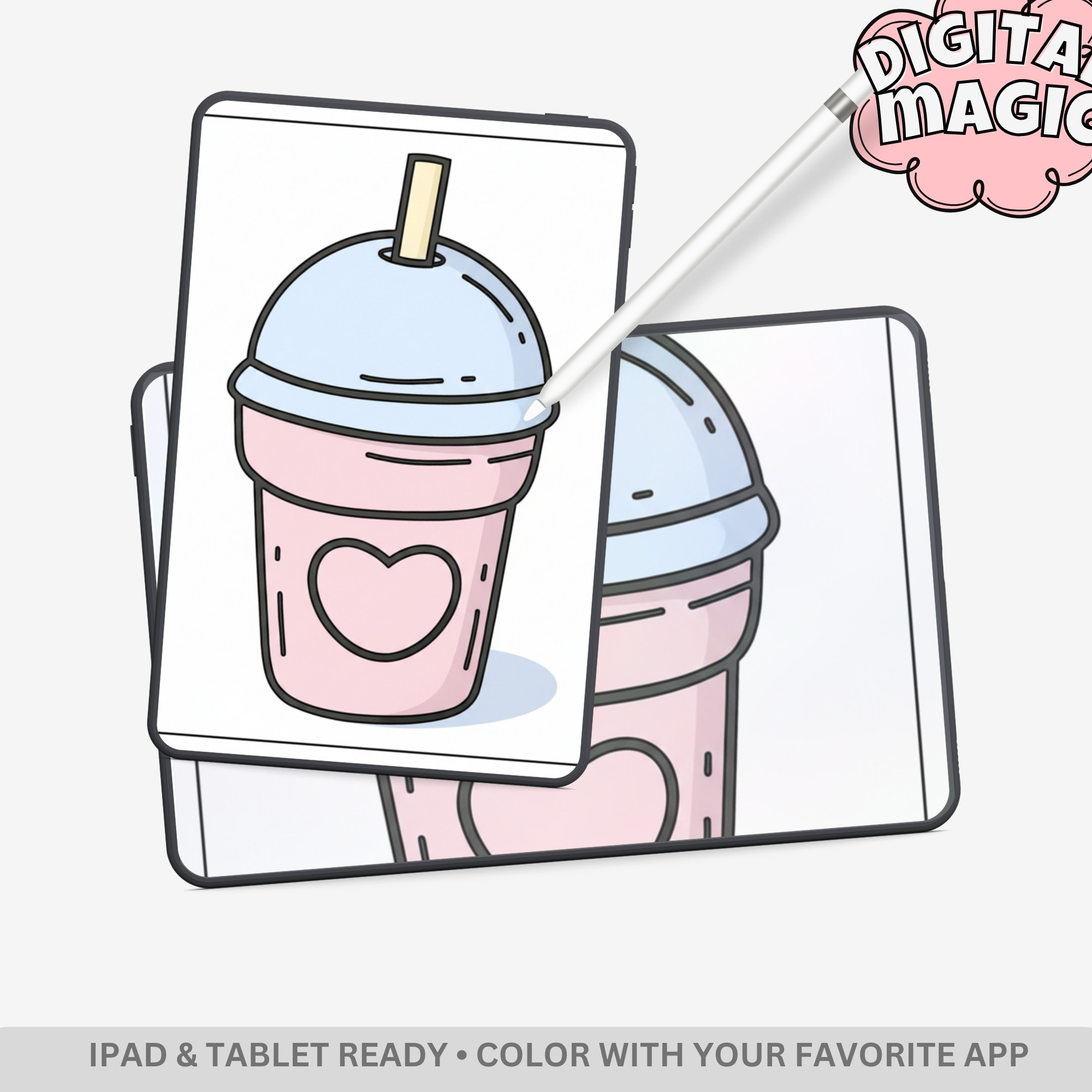 Cute & Pretty: 50 Bold & Easy Aesthetic Coloring Pages – Kawaii Lifestyle & Daily Essentials for Adults & Teens - Image 3