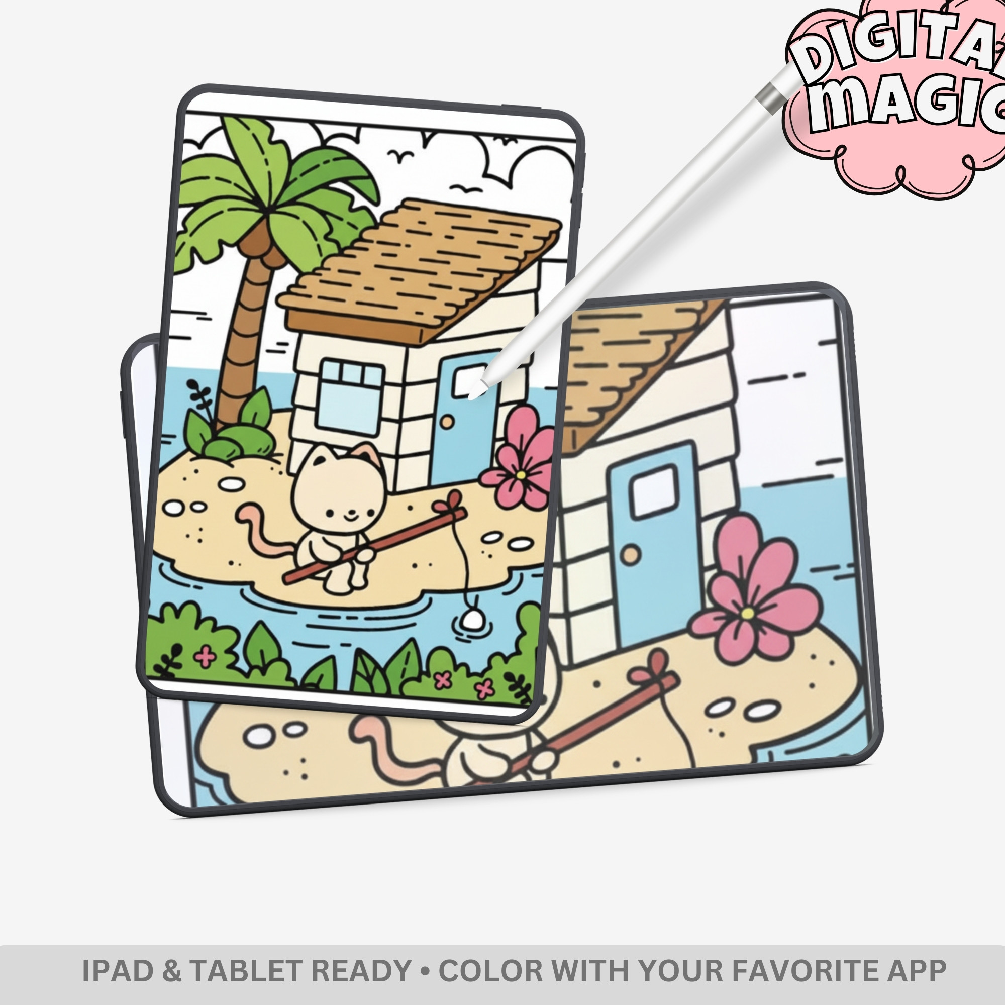 Cozy Little Village : Cute & Easy Neighborhood Coloring Book – Bold & Easy Aesthetic Homes - Image 3