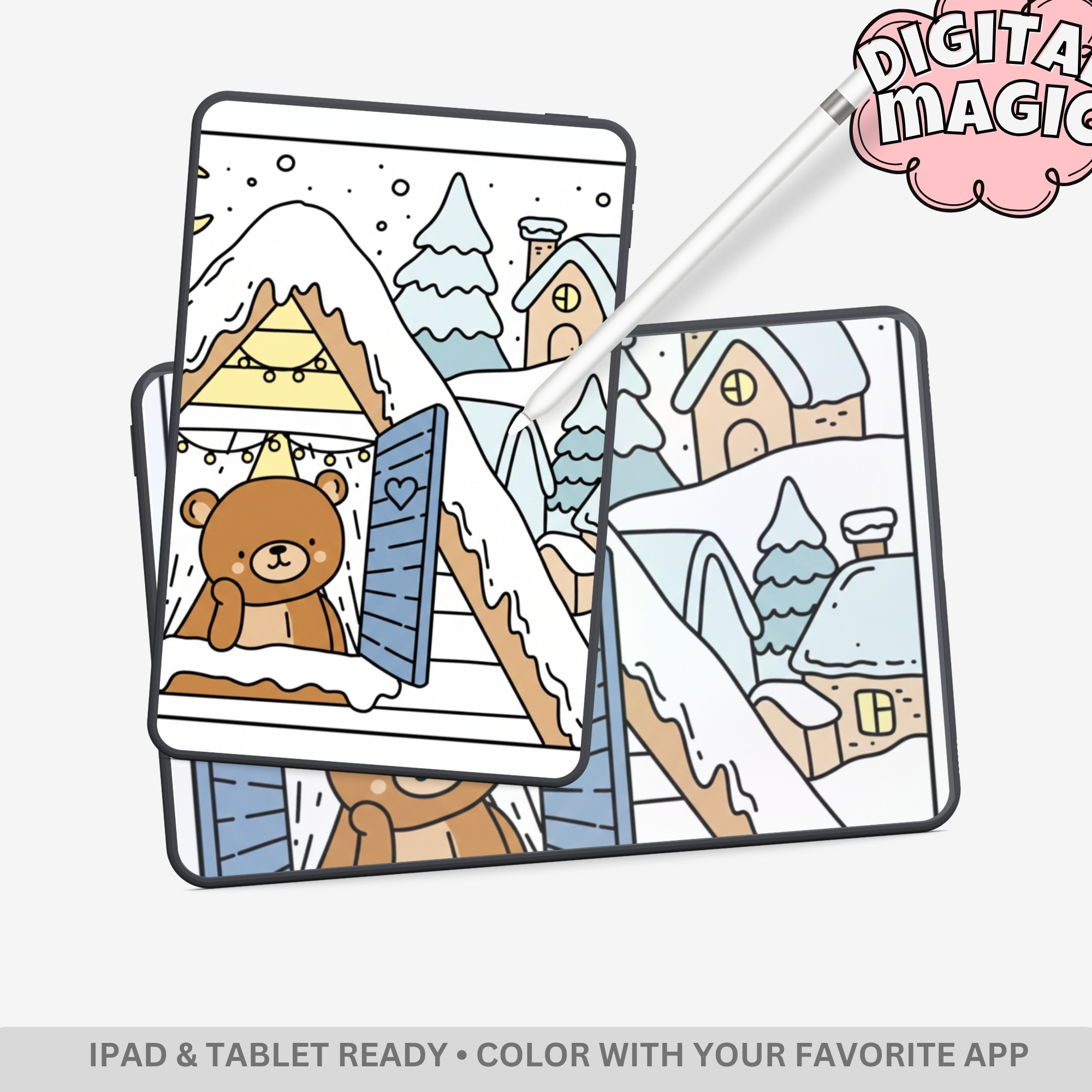 Winter Hygge: Cozy Moments Coloring Book – Bold & Easy Winter Aesthetic - Image 3